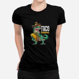 Tacosaurus Taco Cinco De Mayo Kids Boys Dinosaur T Rex Ladies Tee - Seseable