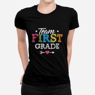 Team First Grade Teacher Student Back To School Kids Ladies Tee - Seseable