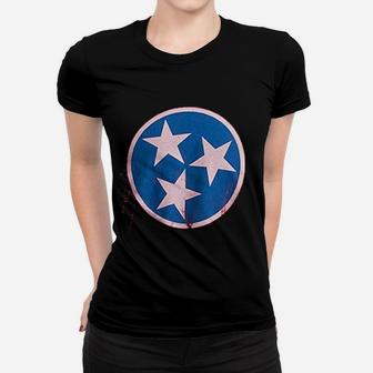 Tennessee Flag| Vintage Distressed Ladies Tee - Seseable