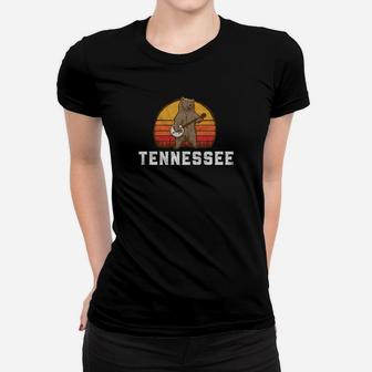 Tennessee Vintage Bear Bluegrass Banjo Ladies Tee - Seseable