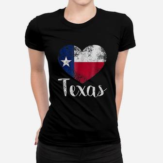 Texas United States Vintage State Flag In Heart Ladies Tee - Seseable