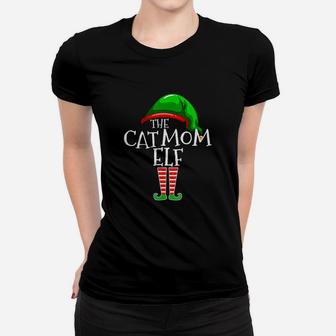 The Cat Mom Elf Group Matching Family Christmas Gift Mommy Ladies Tee - Seseable