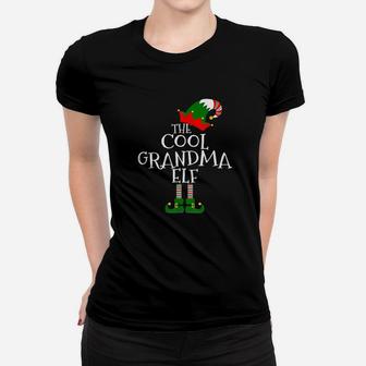 The Cool Grandma Elf Gift Matching Family Group Christmas Ladies Tee - Seseable