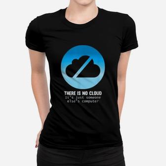There Is No Cloud Coding Gift For A Programmer Ladies Tee - Seseable