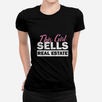 This Girl Sells Real Estate | Gift For Realtor Agent Ladies Tee - Seseable