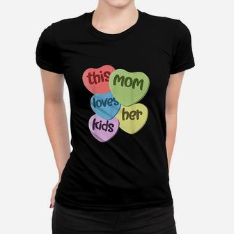 This Mom Loves Her Kids Valentines Day Mother Gift Ladies Tee - Seseable