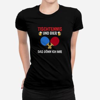 Tischtennis und Bier Frauen Tshirt, Das gönn ich mir Freizeit Motiv - Seseable