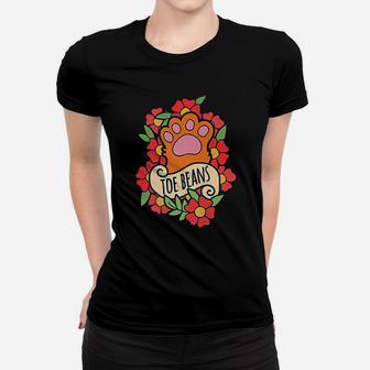 Toe Beans Funny Cat People Gifts Cat Person Ladies Tee - Seseable