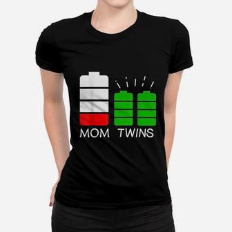 Twin Mom Low Battery Tired Mom Of Twins Ladies Tee - Seseable