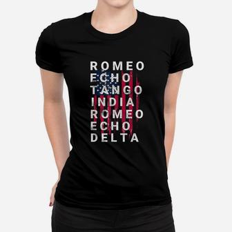 Us Army Retired Phonetic Military Alphabet Gift Ladies Tee - Seseable