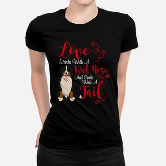 Valentines Day Dog Lover Bernese Mountain Dog Mt Ladies Tee - Seseable