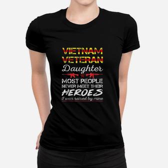 Vietnam Veteran Daughter Proud My Dad Is A Veteran Ladies Tee - Seseable