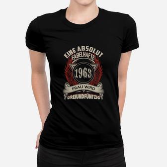 Vintage 1963 Frauen Tshirt für Damen, Zum 60. Geburtstag Fabelhafte Frau - Seseable