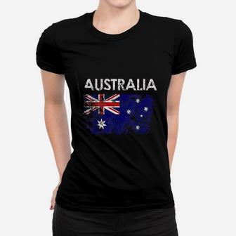 Vintage Australia Australian Flag Pride Gift Ladies Tee - Seseable