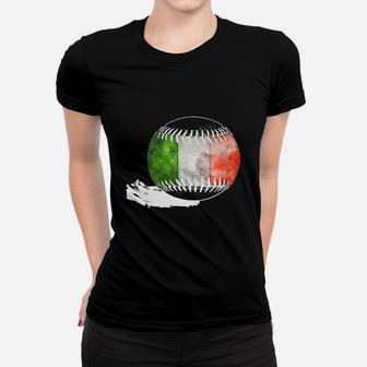 Vintage Baseball Italy Flag T-shirt Italian Pride Ladies Tee - Seseable