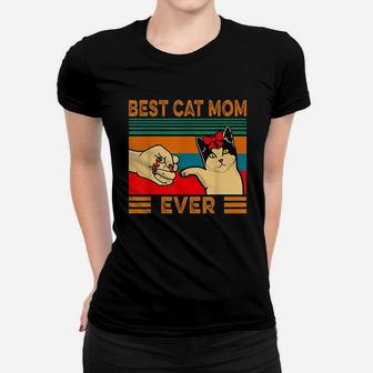 Vintage Best Cat Mom Ever Best Gifts For Mom Ladies Tee - Seseable