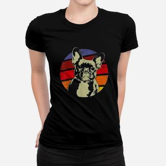 Vintage French Bulldog Dad And Mom Ladies Tee - Seseable