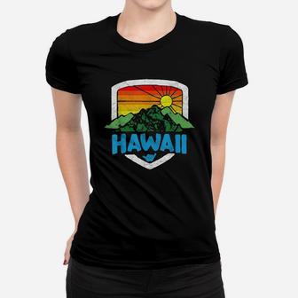 Vintage Hawaii Rainbow Sun Ladies Tee - Seseable