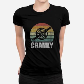 Vintage Retro Bicycle Cranky Gifts For Cycling Lovers Cranky Ladies Tee - Seseable