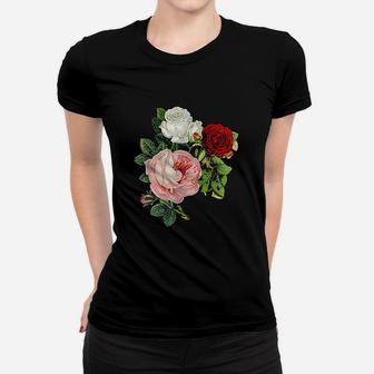 Vintage Roses Flower Ladies Tee | Seseable UK