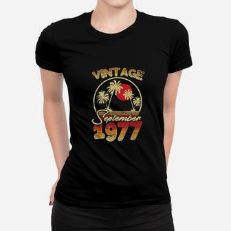 Vintage Sept 1977 Classic 44th Birthday Vacation Gift Ladies Tee - Seseable