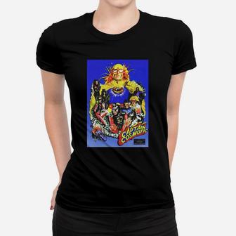 Vintage Superhelden-Comic-Print Frauen Tshirt, Retro Design für Fans - Seseable