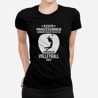Volleyball-Enthusiast Frauen Tshirt Echte Prinzessinnen im Trikot, Sportshirt - Seseable