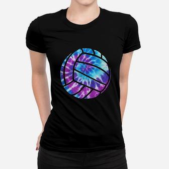 Volleyball Tie Dye Blue Purple Teenage Girls Perfect Gift Women T-shirt - Seseable