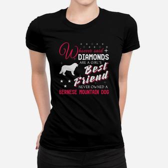 Womens Bernese Mountain Dog Funny For Dog Lovers Ladies Tee - Seseable