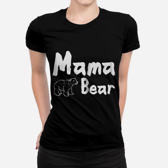 Womens Mama Bear With Bear Artwork, gifts for mom Ladies Tee - Seseable