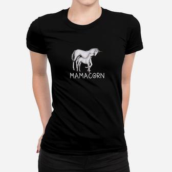 Womens Mamacorn Unicorn Mom And Baby Mommy Mothers Day Ladies Tee - Seseable