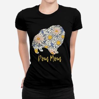 Womens Pomeranian Mom Pomeranian Gift For Dog Owners Ladies Tee - Seseable