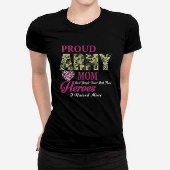 Women's Proud Army Mom Ladies Tee - Seseable