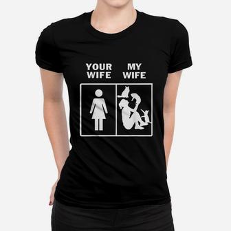 Your Wife My Wife Funny Cat Lover Ladies Tee - Seseable