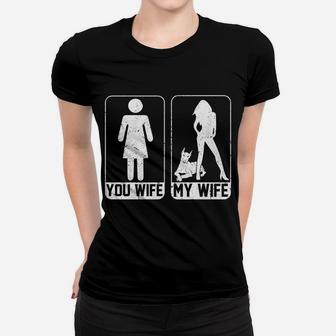 Your Wife My Wife Funny Doberman Dog Lovers Ladies Tee - Seseable