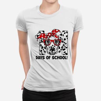 101 Days Of School Dalmatian Dog Ladies Tee - Seseable