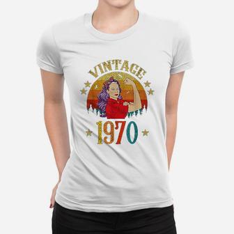 52nd Birthday Gift 52 Years Old For Women Retro Vintage 1970 Ladies Tee - Seseable