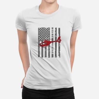 American Flag Flight Nurse, funny nursing gifts Ladies Tee - Seseable