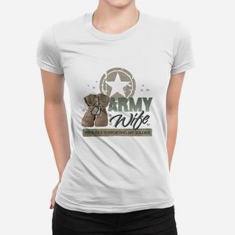 Army Wife Supporting Ladies Tee - Seseable