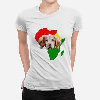 Black History Month African Map Brittany Gift For Pet Lovers Proud Black Ladies Tee - Seseable