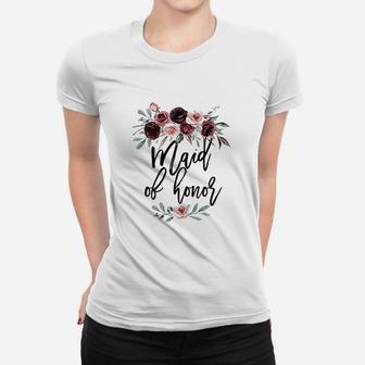 Bridal Shower Cute Wedding Gift For Bridesmaid Maid Of Honor Ladies Tee - Seseable