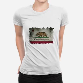 California Republic Bear Flag Ladies Tee - Seseable