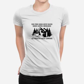 Camping Einfrau Kann Nicht Allenin- Frauen T-Shirt - Seseable