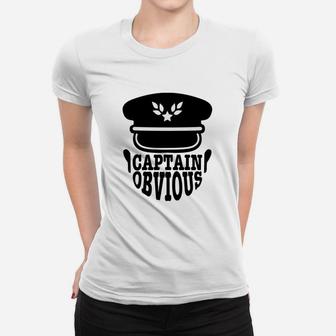 Captain Obvious T-shirts Ladies Tee - Seseable
