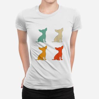 Chihuahua Gift For Dog Lover Retro Chihuahua Vintage Dog Ladies Tee - Seseable