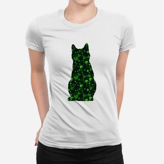 Cute Shamrock Chartreux Mom Dad Gift St Patricks Day Awesome Cat Lovers Gift Ladies Tee - Seseable
