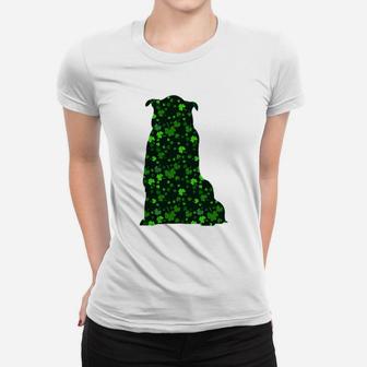 Cute Shamrock Collie Mom Dad Gift St Patricks Day Awesome Dog Lovers Gift Ladies Tee - Seseable