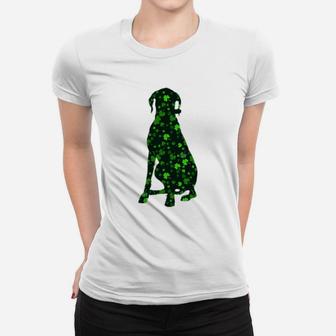 Cute Shamrock Great Dane Mom Dad Gift St Patricks Day Awesome Dog Lovers Gift Ladies Tee - Seseable