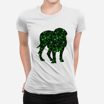 Cute Shamrock Mastiff Mom Dad Gift St Patricks Day Awesome Dog Lovers Gift Ladies Tee - Seseable
