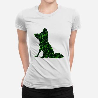 Cute Shamrock Papillon Mom Dad Gift St Patricks Day Awesome Dog Lovers Gift Ladies Tee - Seseable
